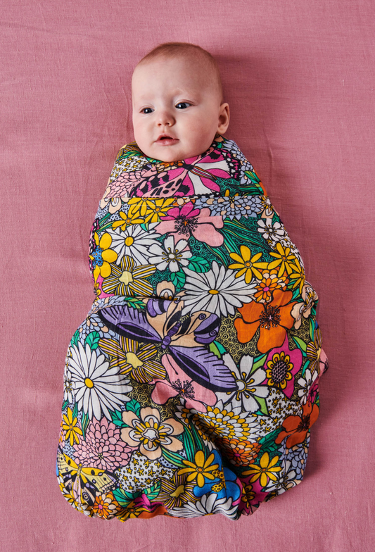 Bliss Floral Bamboo Swaddle