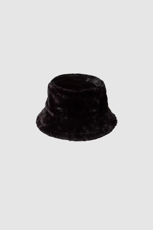 Furry Bucket Hat (Black)