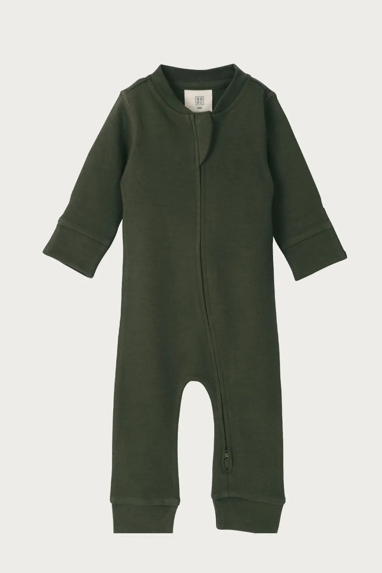 Footless Onesie Zipsuit (Moss)
