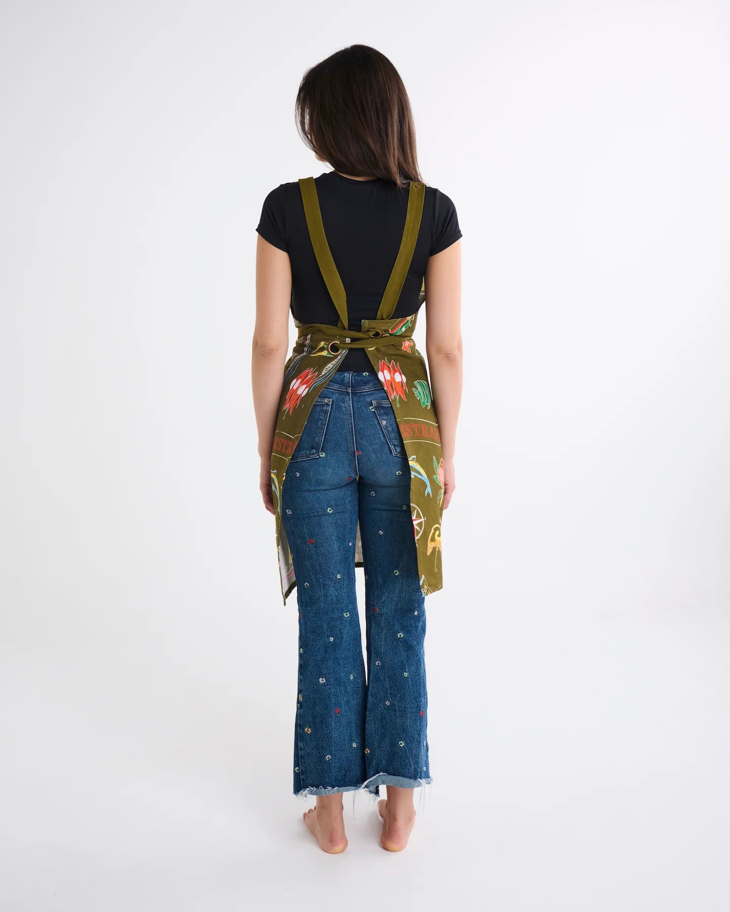 Aussie Road Trip Canvas Apron (Green)