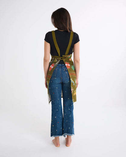 Aussie Road Trip Canvas Apron (Green)