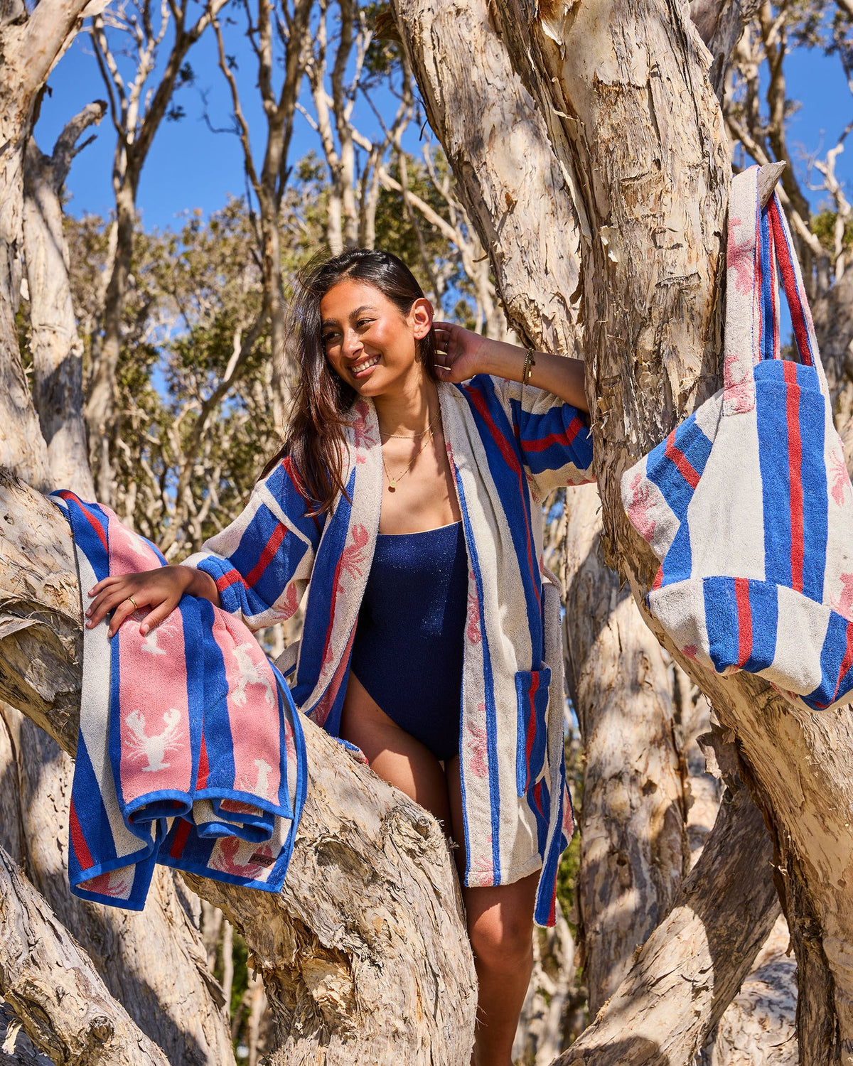Oversized Beach Bag (Lobster Fan Club)