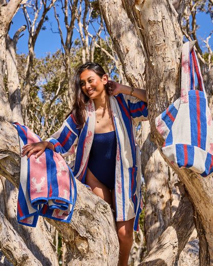 Oversized Beach Bag (Lobster Fan Club)