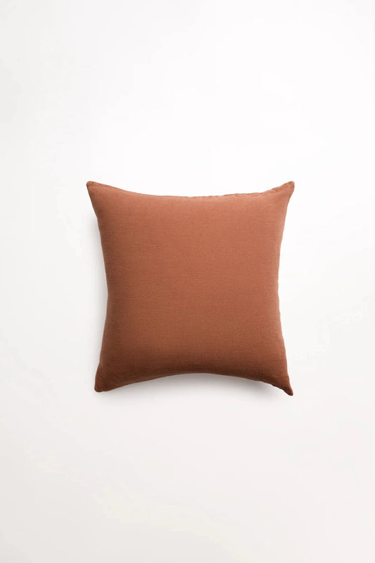 Essential Linen Cushion (Rust)