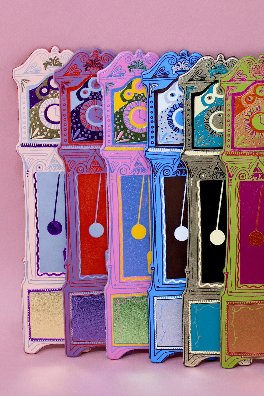 Grandfather Clock Bookmark (Lilac)