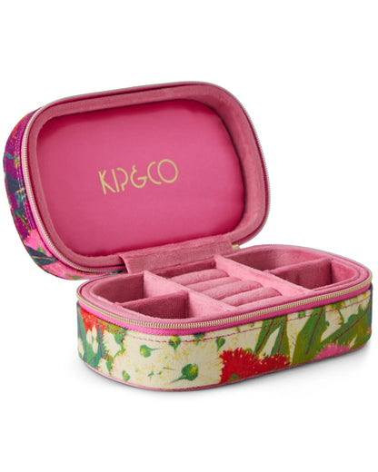 Australian Bush Blossom Travel Velvet Jewellery Box