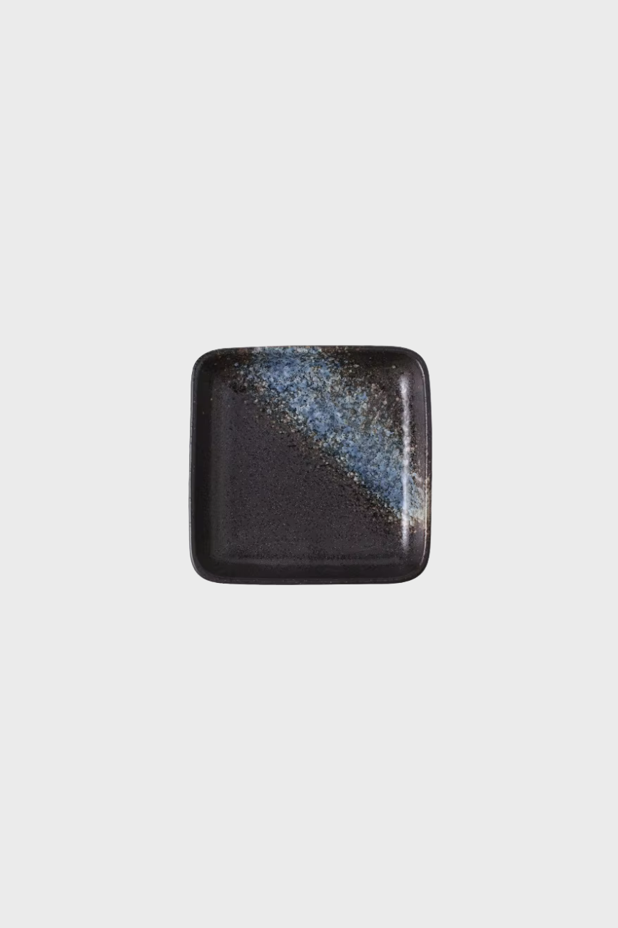 Square Ceramic Dish (Blk Blu)