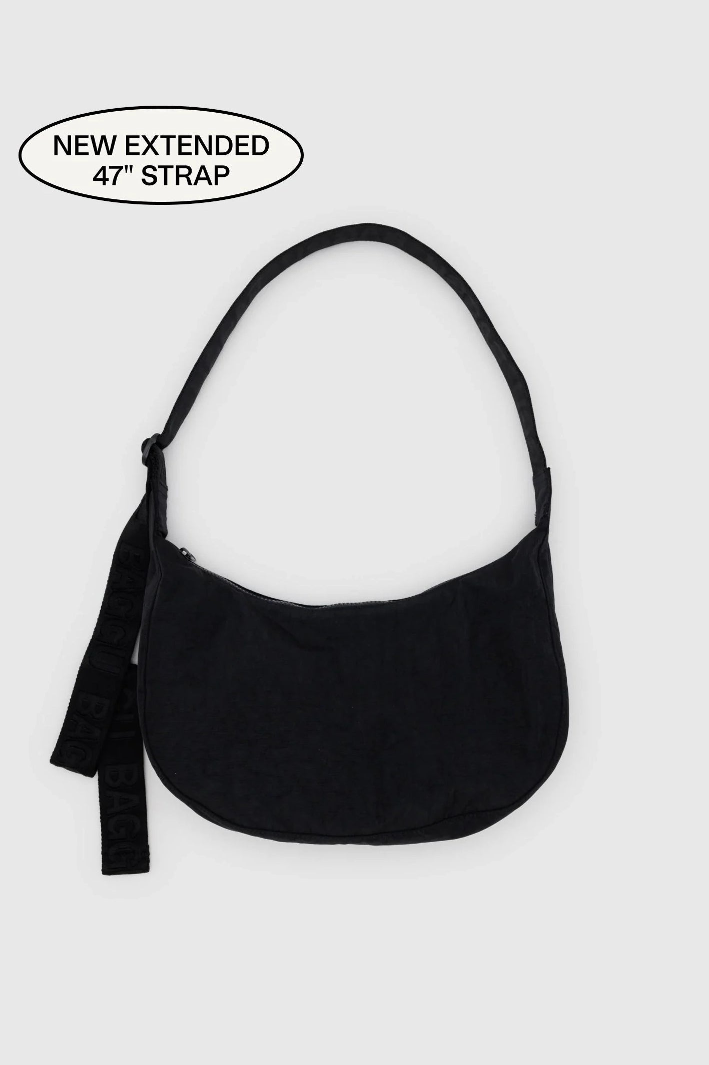 Medium Crescent Bag (Black)