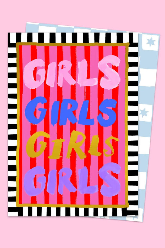 Girls Stripes Card