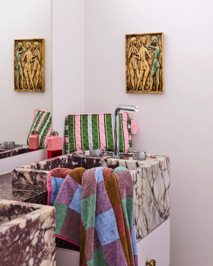 Cactus Stripe Quilted Toiletry Purse