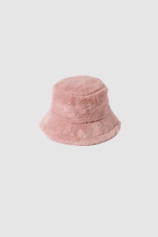 Furry Bucket Hat (Fairy Floss Pink)