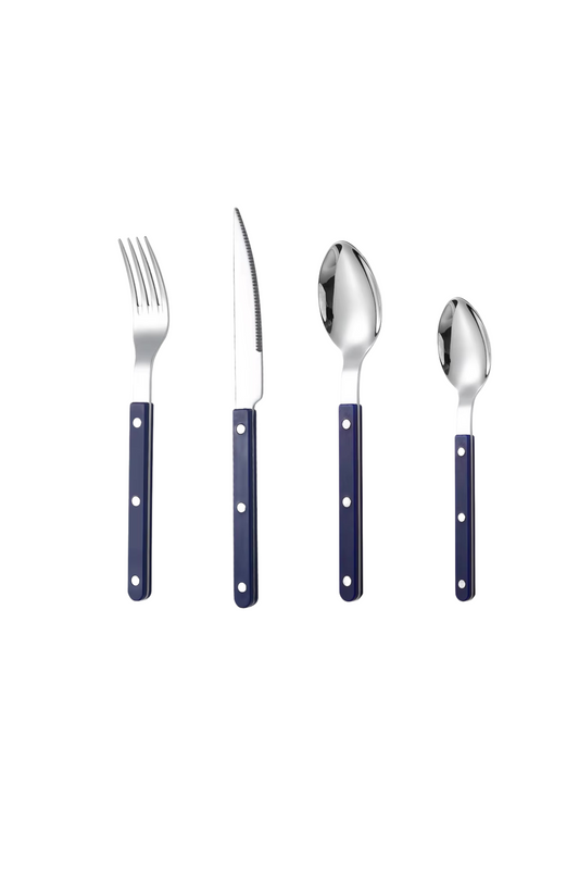 4pc Bistrot Cutlery Set (Navy)