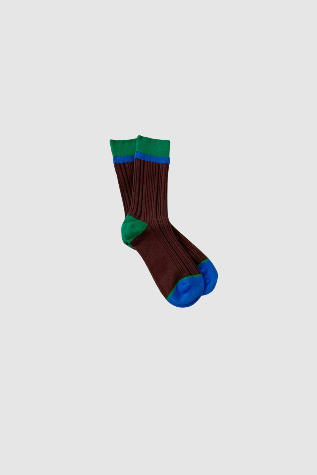 Block Multi Socks (Choc)