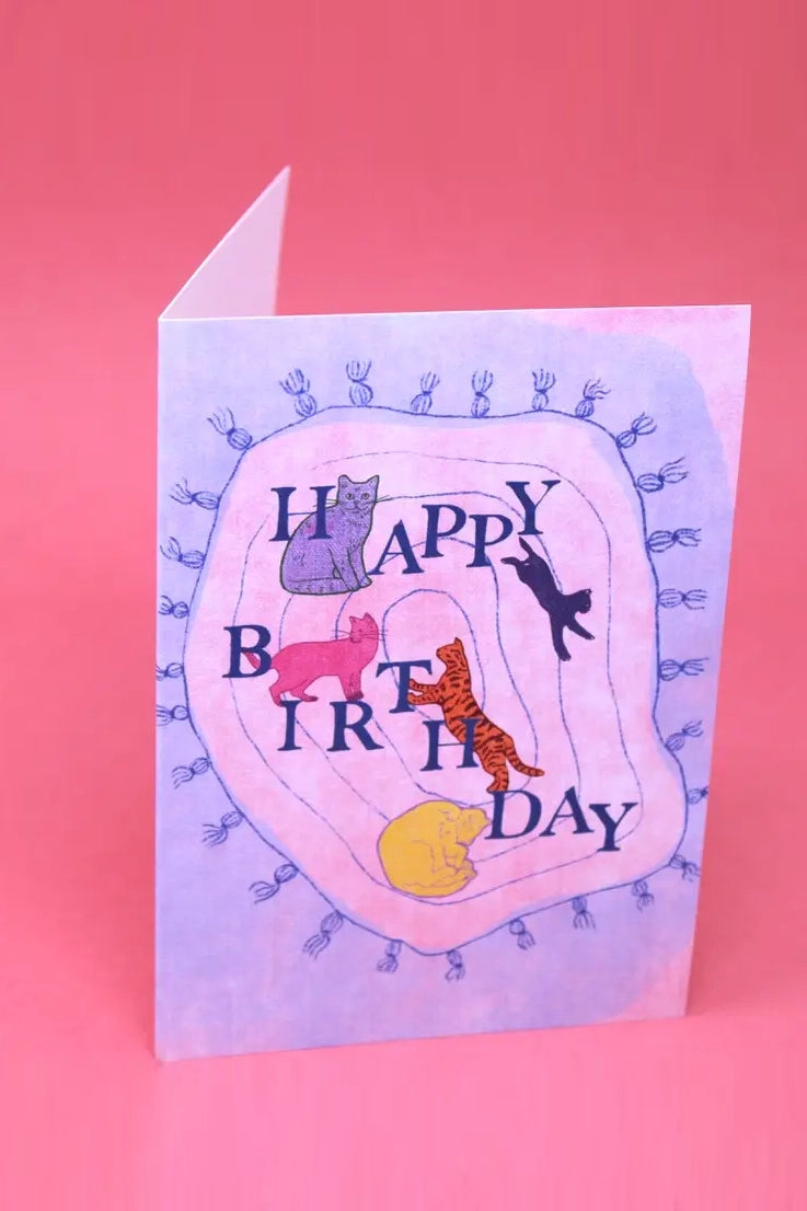 Happy Birthday Cats Card