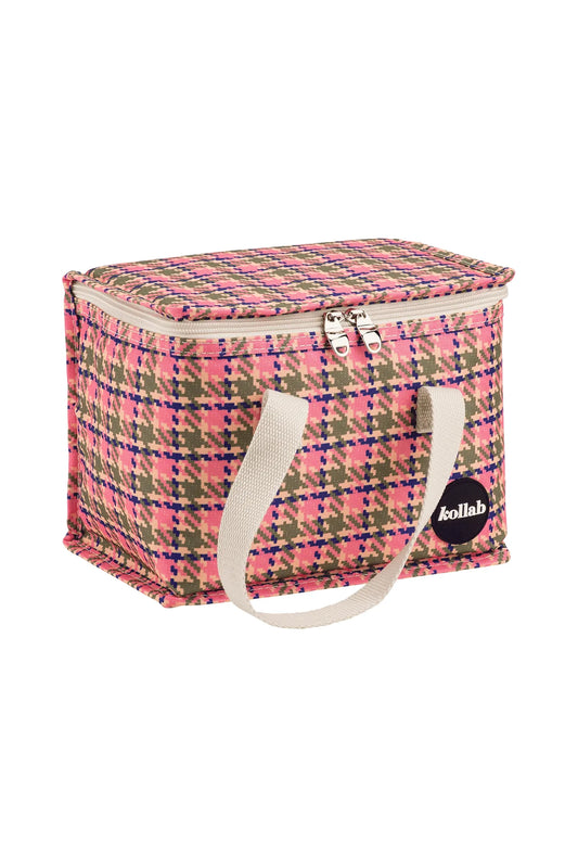 Lunch Box (Pink Houndstooth)