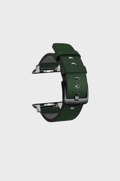 Plain Leather Band (Pine Green)