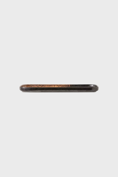 Large Rectangle Ceramic Dish (Blk Brn)