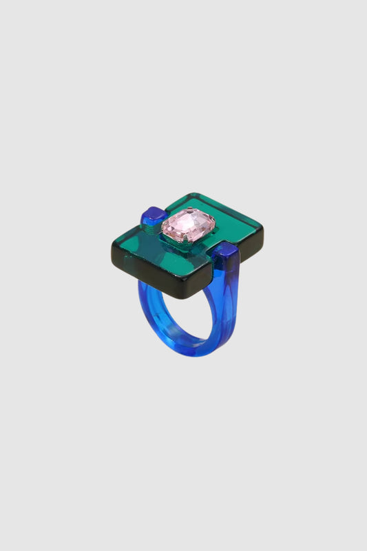 Flat Top Multi Ring (Blu/Grn)