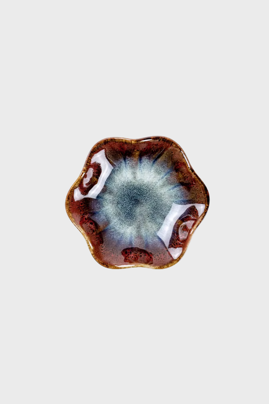 Flower Ring Dish (Blu Brn)