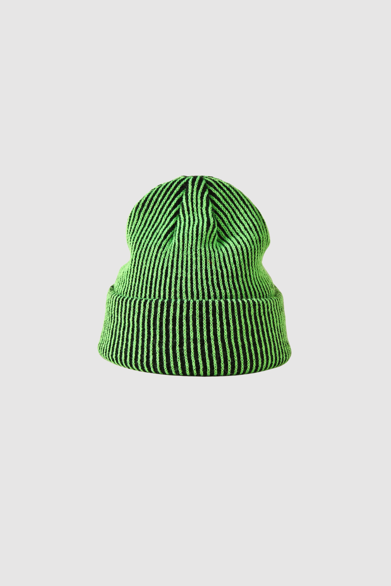 Stripe Knit Beanie (Green)