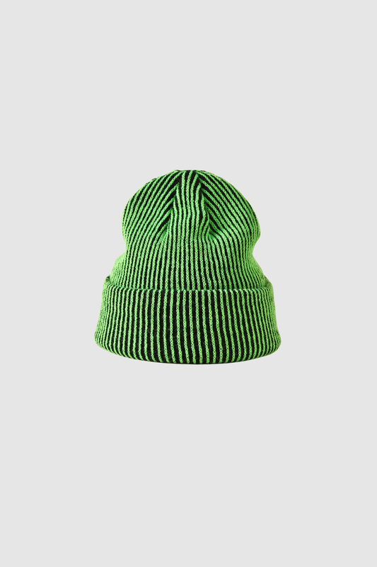 Stripe Knit Beanie (Green)
