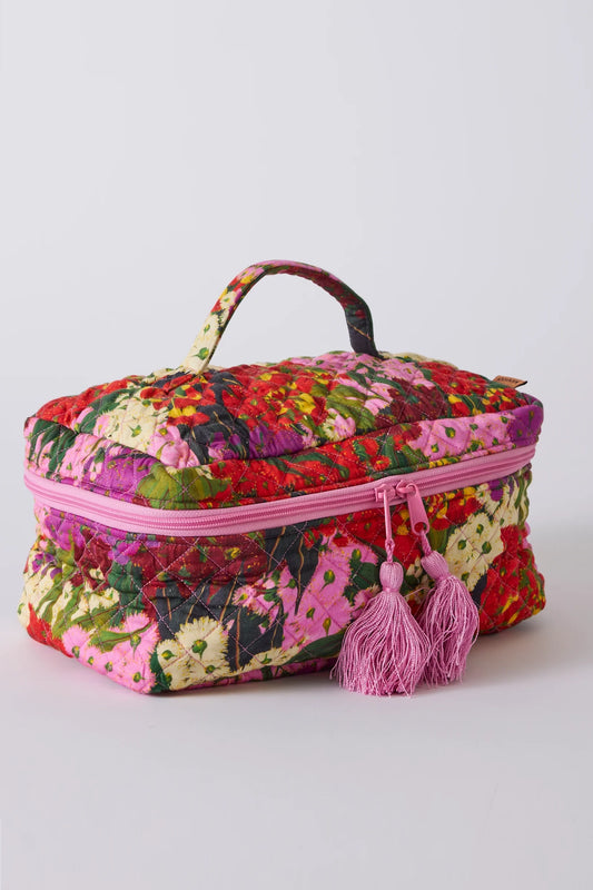 Australian Bush Blossom Quilted Toiletry Case