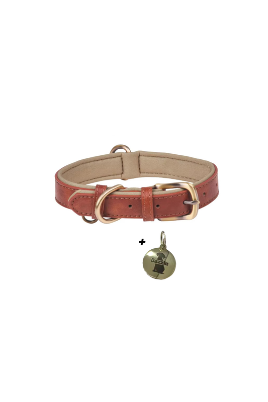 Oscar Leather Collar (Tan)