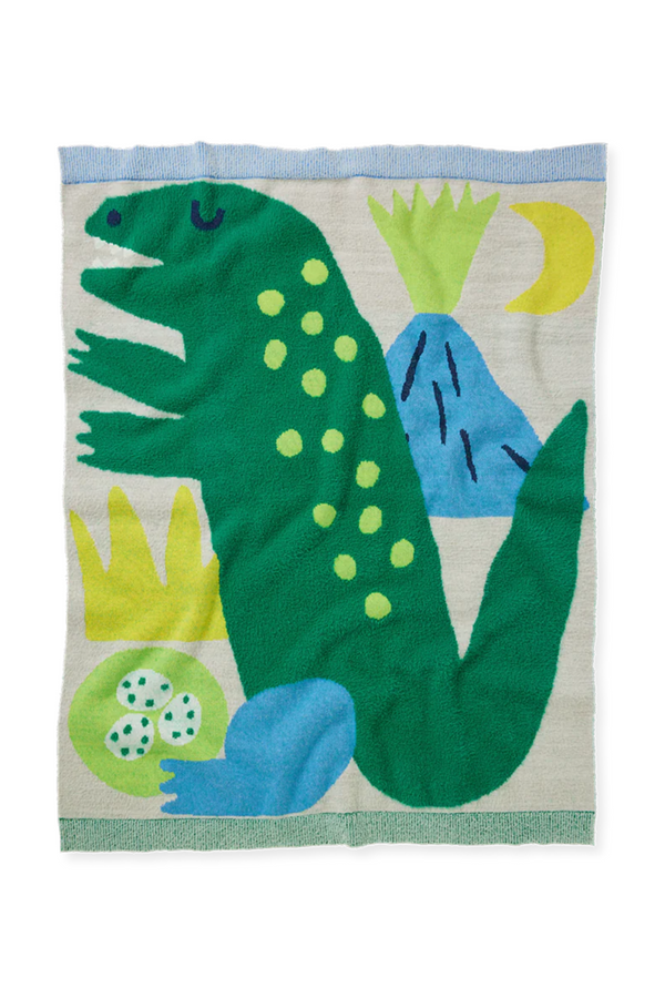 Fluffy Knit Blanket (Dino)