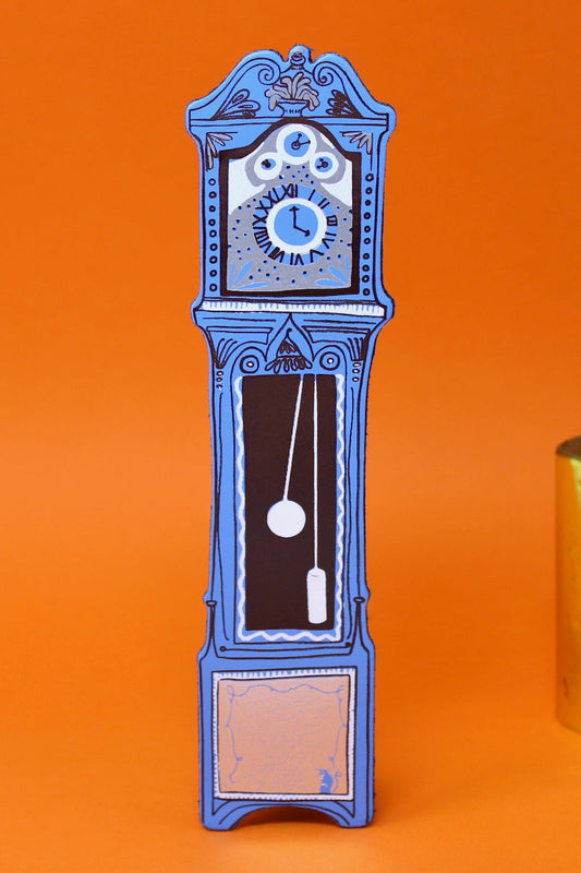 Grandfather Clock Bookmark (Cornflower)