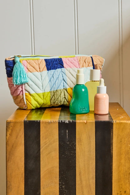 Florida Tartan Velvet Toiletry Bag