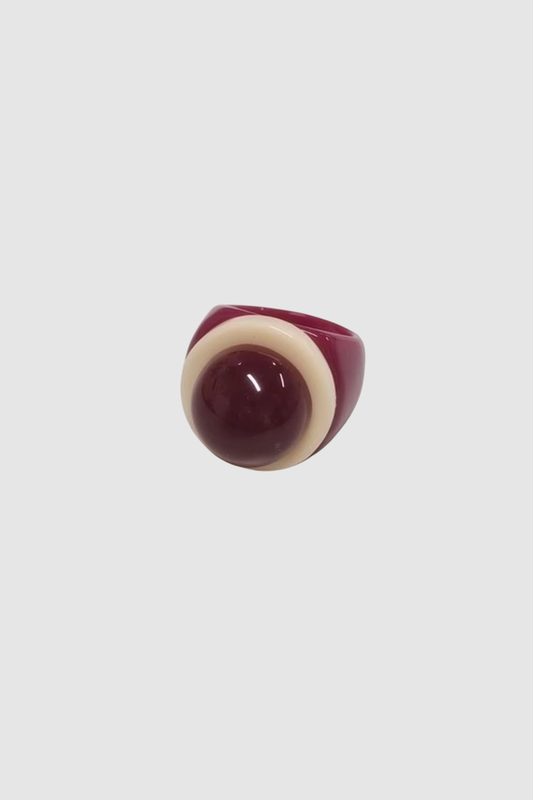Ball Ring (Wine/Crm)