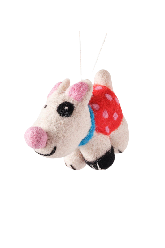 Luna Dog Hanging Felt Ornament