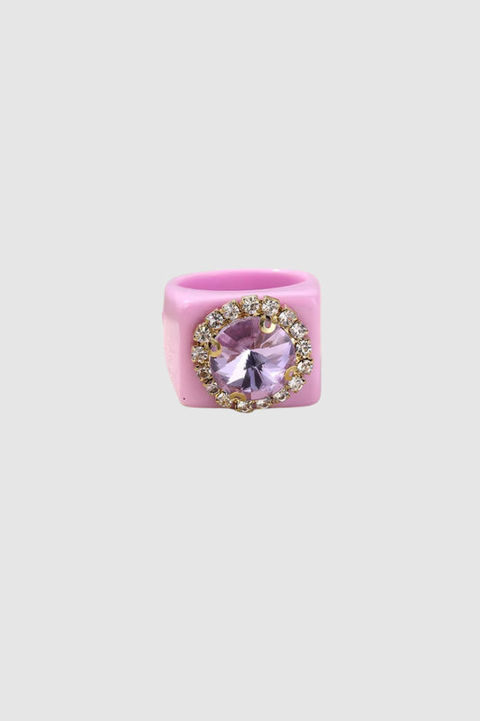 Chunky Rhino Ring (Pink/Viol)