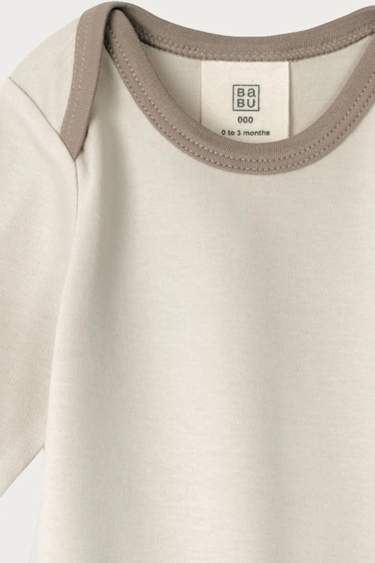 Long Sleeve Contrast Bodysuit (Oat)