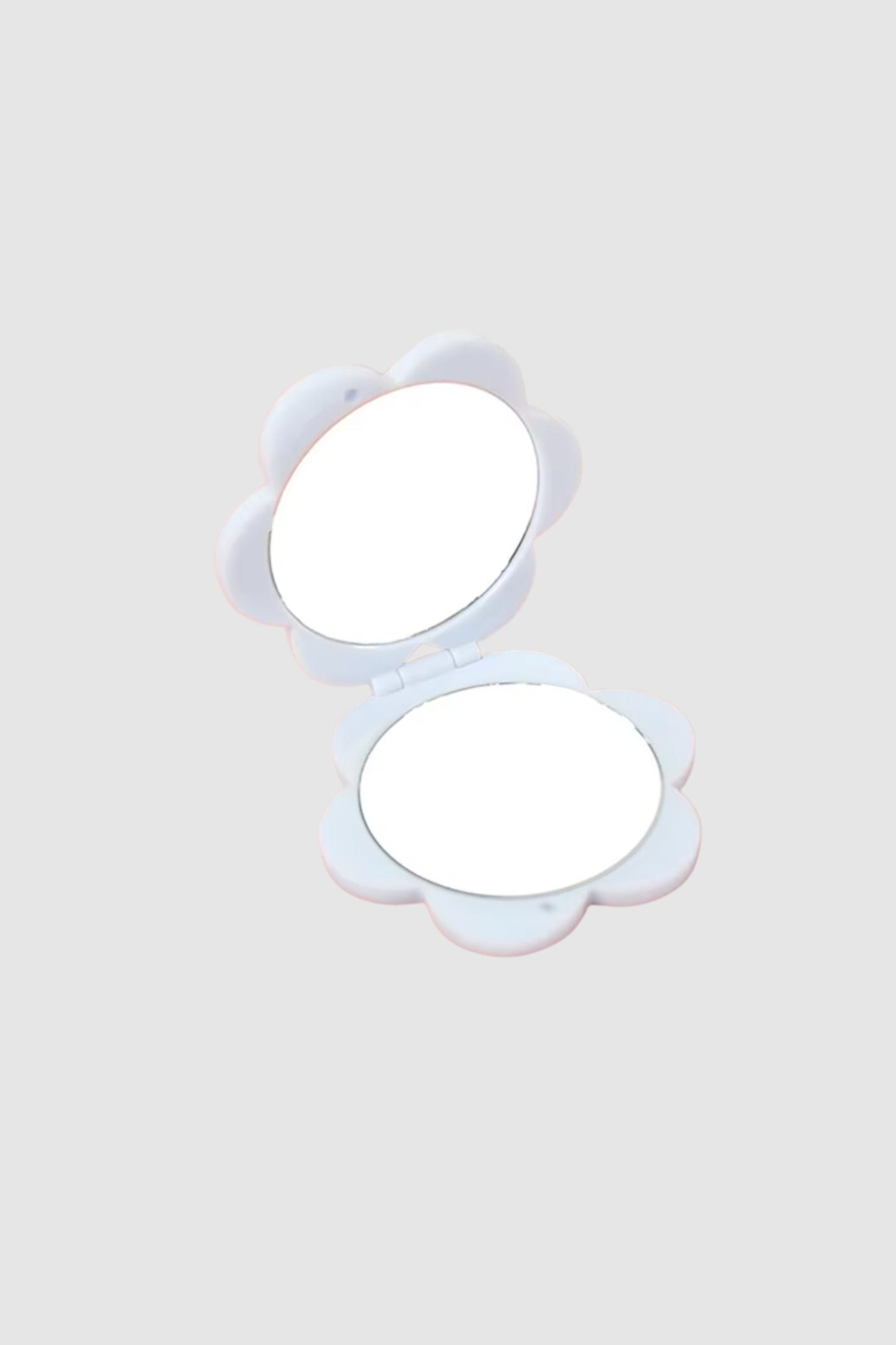 Flower Compact Mirror (Pale Blue)