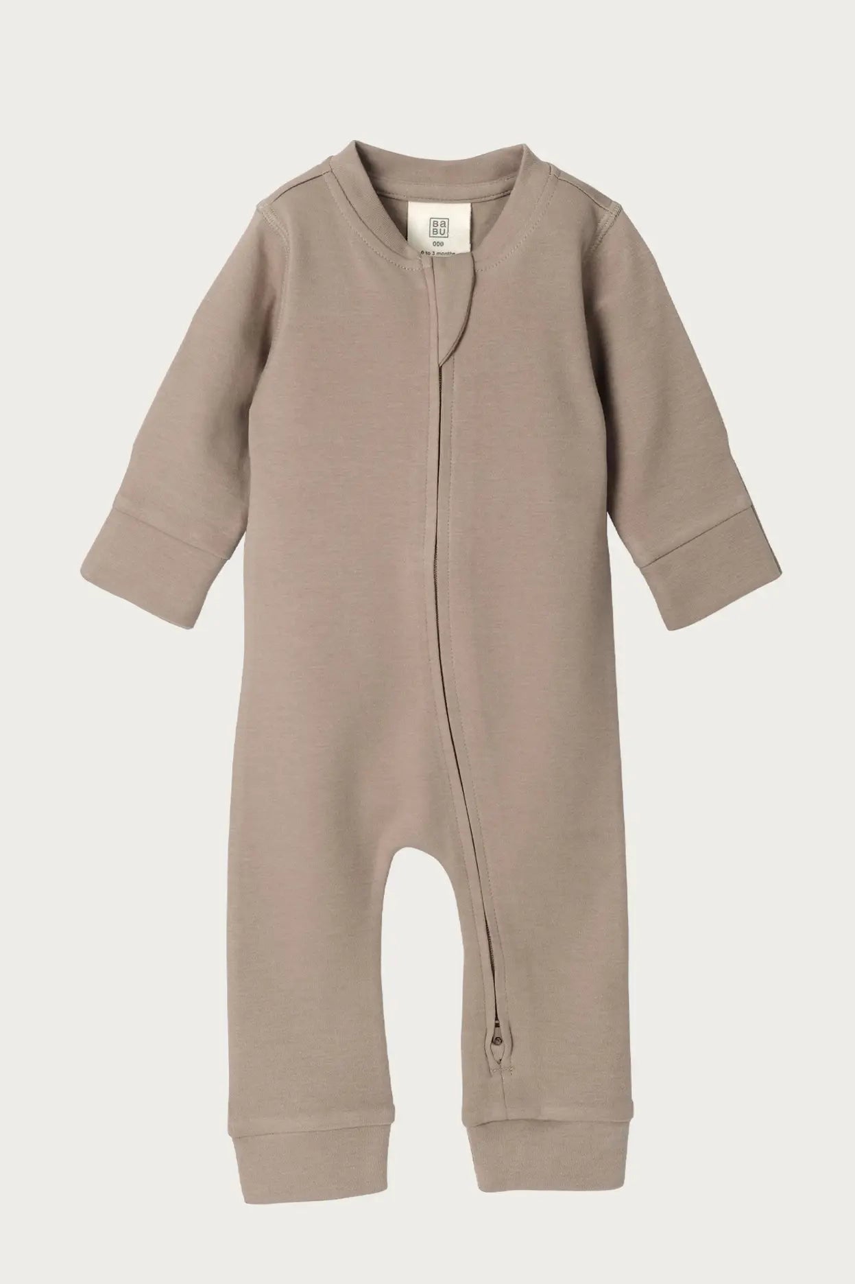 Footless Onesie Zipsuit (Walnut)