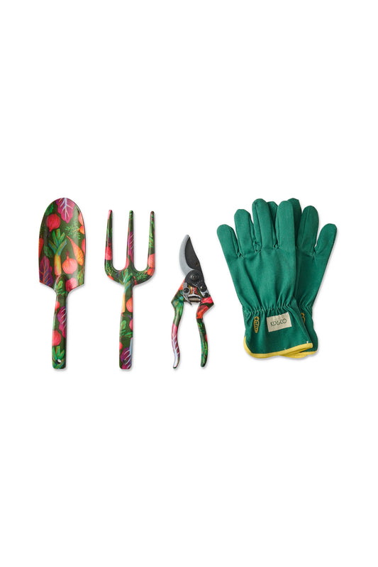 Veggie Soup Garden Tools and Gloves Set