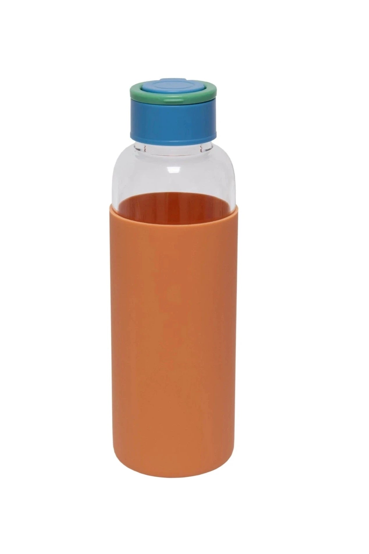 Glass Water Bottle (Orange)