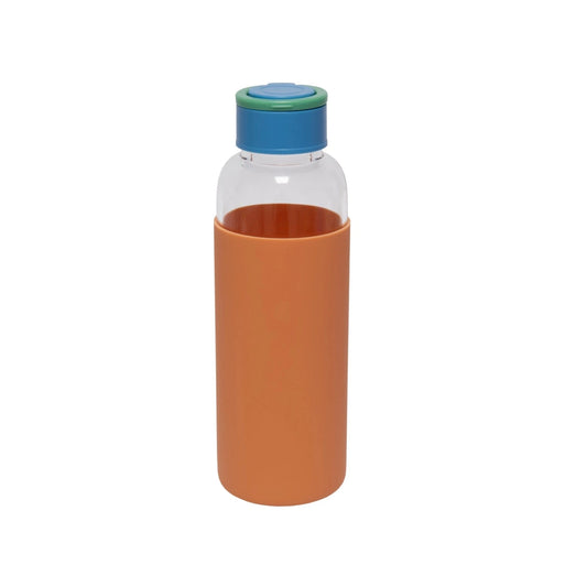 Glass Water Bottle (Orange)