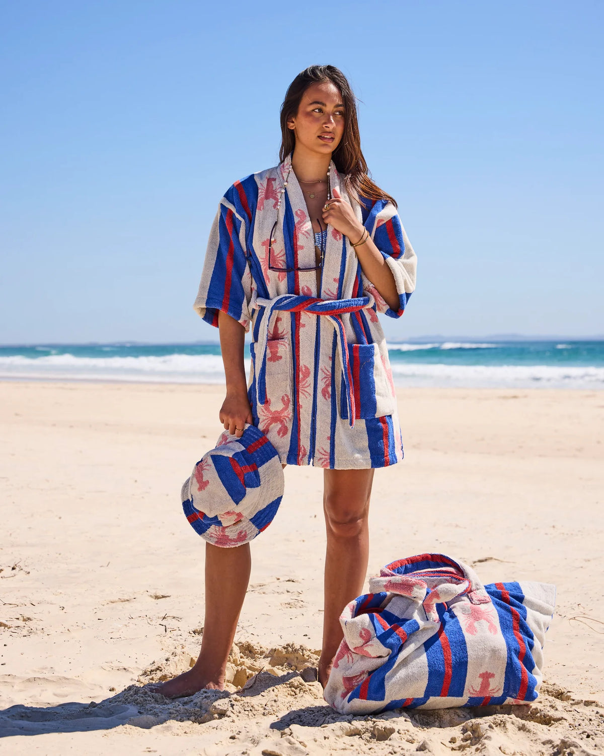 Oversized Beach Bag (Lobster Fan Club)