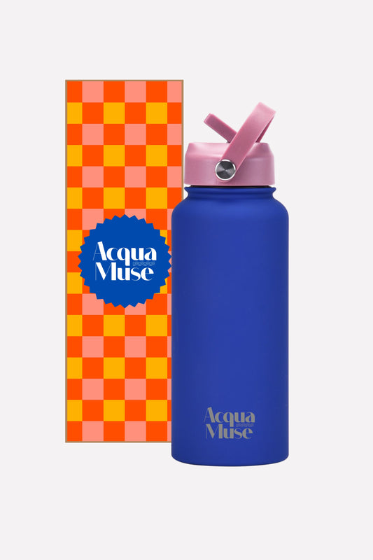 Acqua 1L Bottle (Navy/Rose)