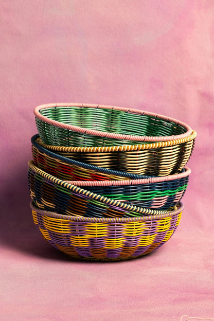 Woven Bowl (Brn/Grn)