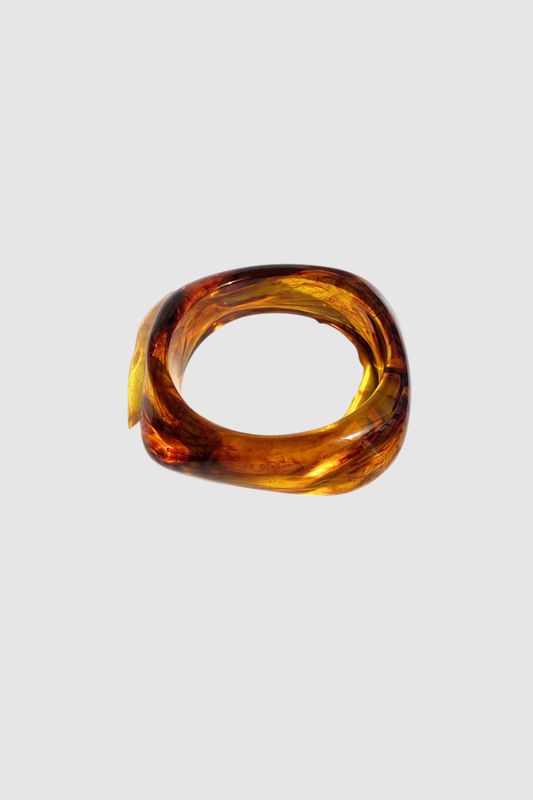 Odd Shape Bangle (Tort Swirl)