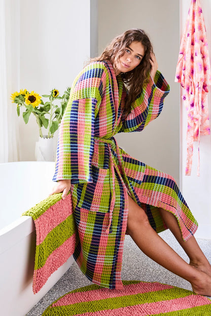 Florida Tartan Waffle Bath Robe