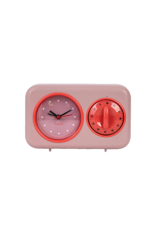 Retro Kitchen Timer (Pink)