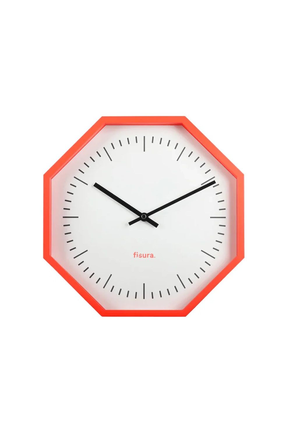 Octagonal Clock (Neon Orange)