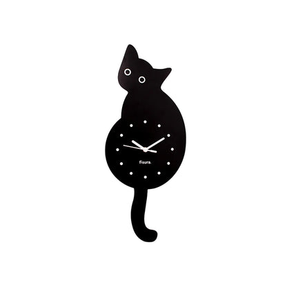 Cat Clock (Black)