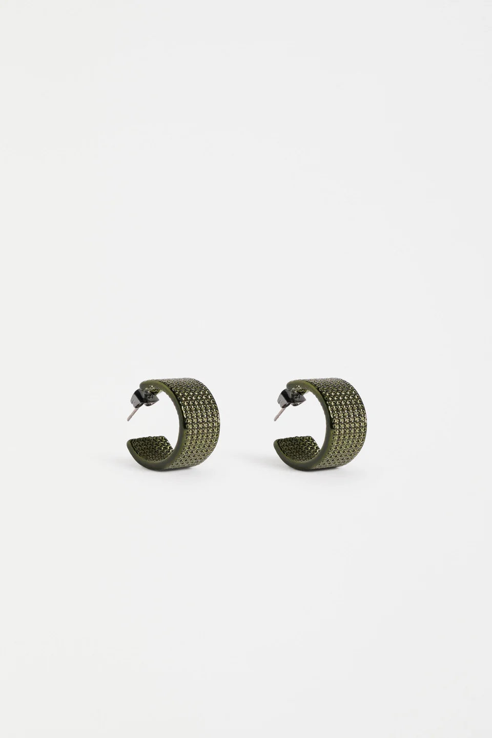 Glynn Small Hoop Earrings (Olive)