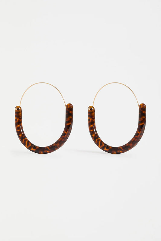 Aki Hoop Earrings (Tort)