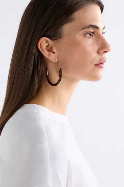 Aki Hoop Earrings (Tort)